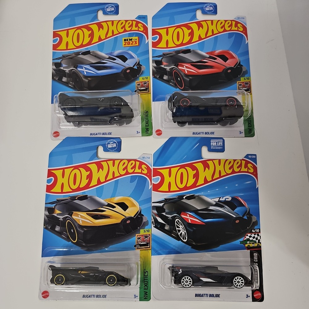 Hot Wheels Bugatti Bolide HW Exotics Series New Lot Of 4