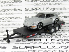 Hot Wheels 1:64 LOOSE Track Day: Silver PORSCHE 911 CARRERA RS 3.8 w/Car Trailer