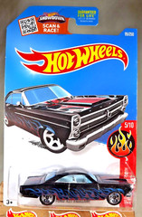 2016 Hot Wheels #95 HW Flames 5/10 ’66 FORD 427 FAIRLANE Black Variant w/5 Spoke