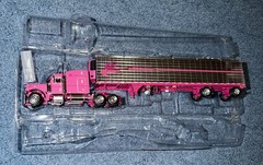 DCP Die Cast Promotions 1/64 Pink Peterbilt 379 W/ Trailer #30546