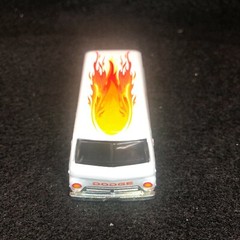 Clear 1:64 Waterslide Decal Hot Wheels A100 Van Fire Flames