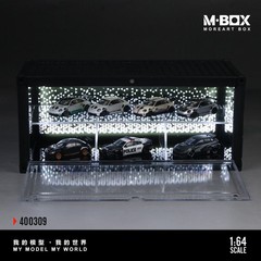 1:64 Diorama Container Garage Model with LED Scene Parking Lot Display Case US