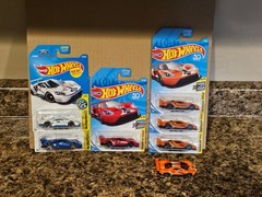 Hot Wheels Lot of 7 2016 Ford GT Race Eco Boost Blue White Red Orange ’16