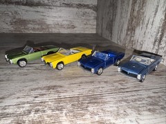 Lot Of 4 Johnny Lighting 1965 Pontiac GTO Convertibles Die-cast Loose