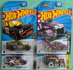 HOT WHEELS LOT OF 4 TREASURE HUNT TRUCKS Time Shifter, Rig Storm, Chill Mill