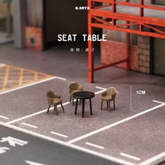 Diorama 1/64 Table Sofa Model Kit Car Garage Furniture Model Accessories Props
