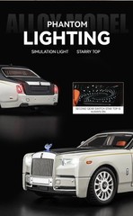 1:18 Rolls-Royce Phantom Car Alloy Model Diecast Model Collection Kids Gift