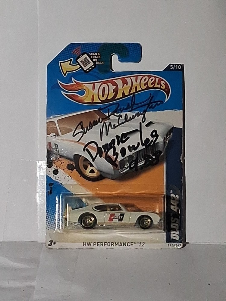 2012 Hot Wheels 5/10 HW Performance Hurst Olds’ 442 White Autographed B48