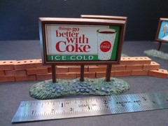 Old Time Outdoor Billboard pack Coca Cola / Planters / Hostess – Loose 1:64 1:87