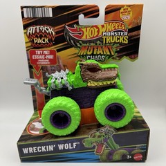 Hot Wheels Monster Trucks Mutant Chaos Wreckin’ Wolf Attack Pack 2026 NIP