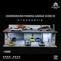 Diorama 1/64 Diecast Car Garage Model LED Lighting Car Display Building Scene US