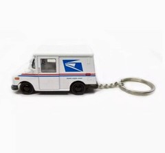 2PCS 2.5” USPS LLV Postal Service Mail Delivery Truck 1:72 Keychain