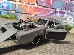 Jada Big Time Muscle 1970 Dodge Charger R/T Gray 1:24 Diecast Car NO BOX