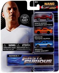 Jada 31124 Nano Hollywood Rides Fast and Furious 3 Piece set Series 2
