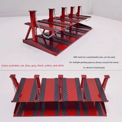 1:64 Diorama Scale Car Park Double Lifts Model Car Garage Scene Prop Model