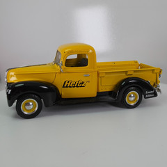 Ertl Hertz Branded 1940 Ford Pickup Truck 1:24 Diecast Yellow Limited Edition