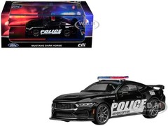 FORD MUSTANG DARK HORSE “POLICE” BLACK 1/64 BY CM MODEL CM64-DARKHORSE-PD01