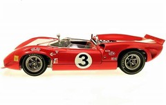 Race Car Le mans Hot Rod Built Metal Model Promo Carousel Red1:18 24 12 55 57