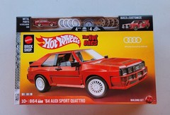 Mattel Brick Shop Hot Wheels ’84 Audi Sport Quattro 864pc Set 10+ Metal Parts