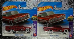 59 CHEVY IMPALA HOT WHEELS LAYIN LOW LOT OF 2 SHORT CARD