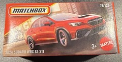 2024 Subaru WRX S4 STI 78/125 Matchbox 2026 POWER GRABS JHR16 MBX Metro red
