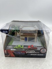 Jada Fast & Furious Nano Scene Toretto’s Café 2 Die Cast Cars Diorama New In Box