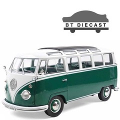 SOLIDO 1962 VW VOLKSWAGEN T1 SAMBA BUS 1/18 DIECAST GREEN / WHITE S1813403