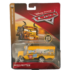 Mattel Disney Pixar Cars Miss Fritter Diecast School Bus 1:55 FREE SHIPPING!