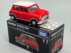 Morris Mini Cooper Classic Mini Red White Roof Tomica Premium #12 1/50 scale