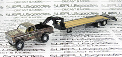 Auto World LIFTED Mossy Oak 1983 CHEVROLET SILVERADO K10 w/Gooseneck Trailer