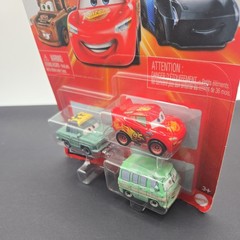 DISNEY PIXAR CARS 3-PACK MINI RACERS RUSTY RUSTEZE-L McQUEEN-DUSTY RUSTEZE