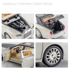 1:32 Rolls Royce Phantom Diecast Model Car Alloy Metal Pull Back Light Sound