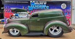 40 Sedan Delivery 1/18Muscle Machines,Custom Painted,Slammed,Steel Braided Lines