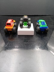 Lot Of 3 Greenbrier International Mini Monster Trucks Free Shipping! T2842