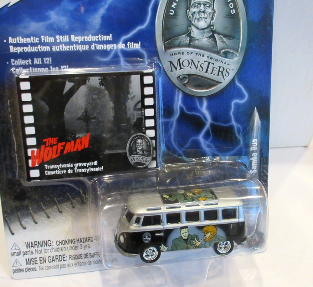 JOHNNY LIGHTNING UNIVERSAL STUDIOS MONSTERS ~ ’65 VW SAMBA BUS ~