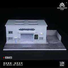 1/64 Garage Diorama Display Case with LED Scene Parking Lot Model Building US