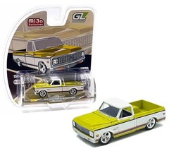 1972 CHEVROLET C-10 SHORT BED PICKUP MUSTARD YELLOW & WHITE 1/64 GREENLIGHT