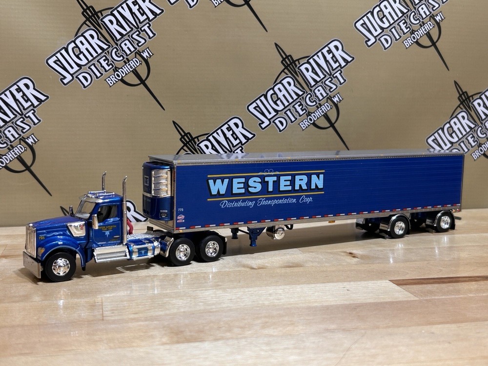DCP 1/64 WESTERN DISTRIBUTING KENWORTH W990 And 53’ Reefer Semi Truck Farm Toy