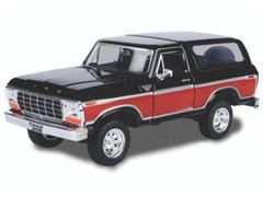 1978 Ford Bronco Ranger XLT – Black / Red 1:24 Scale Model – 79371BKRD-TS &CASE