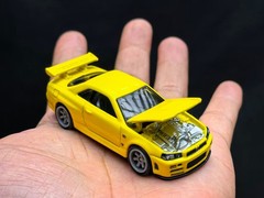 Replica* R34 Convention GTR Hot Wheels Nissan Skyline yellow GT-R RLC Red Line