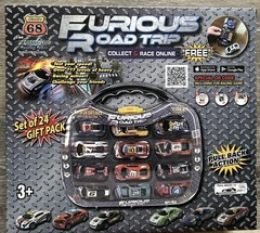 Furious Road Trip 24 Gift Pack of Toy Cars w/ Carrying Case NIB