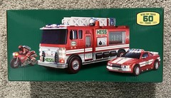 2024 HESS Toy Fire Truck 60TH Anniversary With Car & Motorcycle – Model T0529