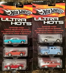 2005 Hot Wheels Ultra Hots Cars Lot Of 6 70 Camaro RS 65 Mustang 56 Nomad 64 GTO