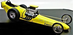 Dragster Race Car Classic Custom Hot Rod Racer Promo Model Drag Carousel Yel1 18