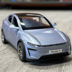 1:32 Tesla Model Y Diecast Car – Alloy Electric SUV w/ Sound Light Pull-Back Toy