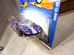 2001 Hot Wheels Mainline/Collector #139 FORD GT-40 Purple w/Chrome Lace Spokes