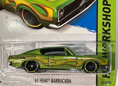 2014 🔥HOT WHEELS 🛞 68 HEMI BARRACUDA , HW WORKSHOP 213/250 HEAT FLEET