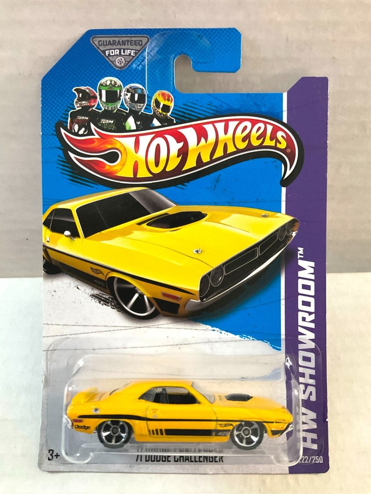 Hot Wheels 71 DODGE CHALLENGER – 2013 Then & Now #222 – Yellow Color Variation