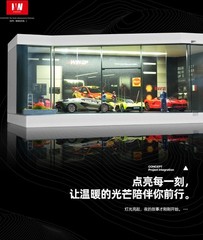 US 1/64 Garage Diorama Model LED Light City Parking Scene Diecast Car Display
