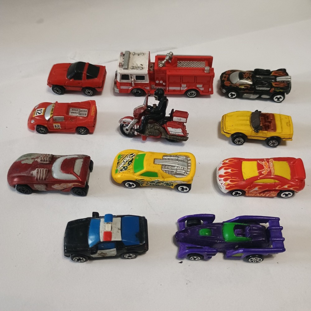 Lot Of 11 Various Brand Mini Cars – Galoob Micro Machine, Hot Wheels, Mattel